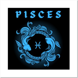 Pisces Fishes Gothic Style Posters and Art